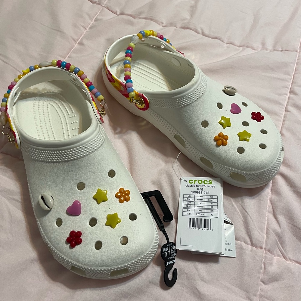 NWT Rare Festival Vibes Crocs